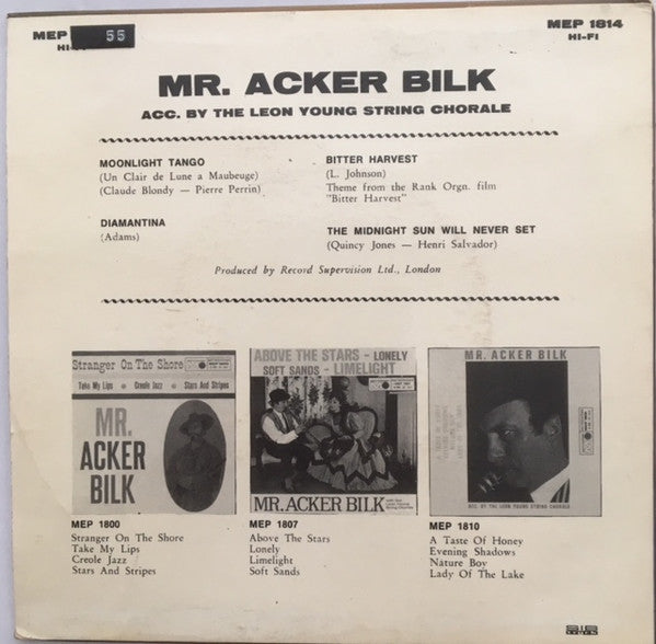 Acker Bilk With The Leon Young String Chorale : Call Me Mister (7", EP)