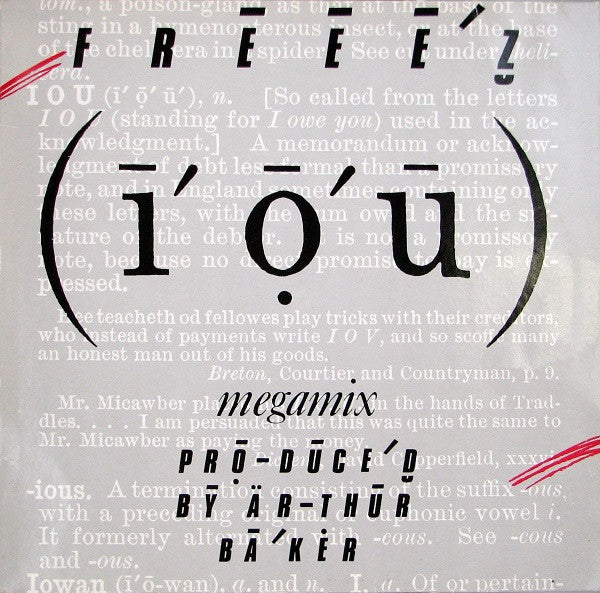 Freeez : I.O.U. (Megamix) (12")