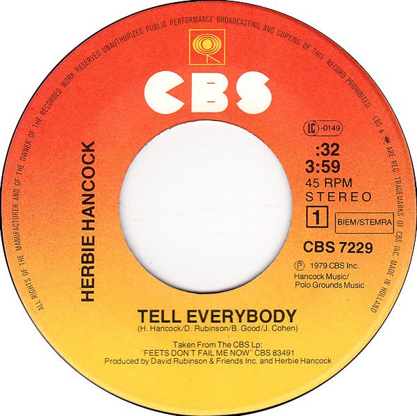Herbie Hancock : Tell Everybody (7", Single)