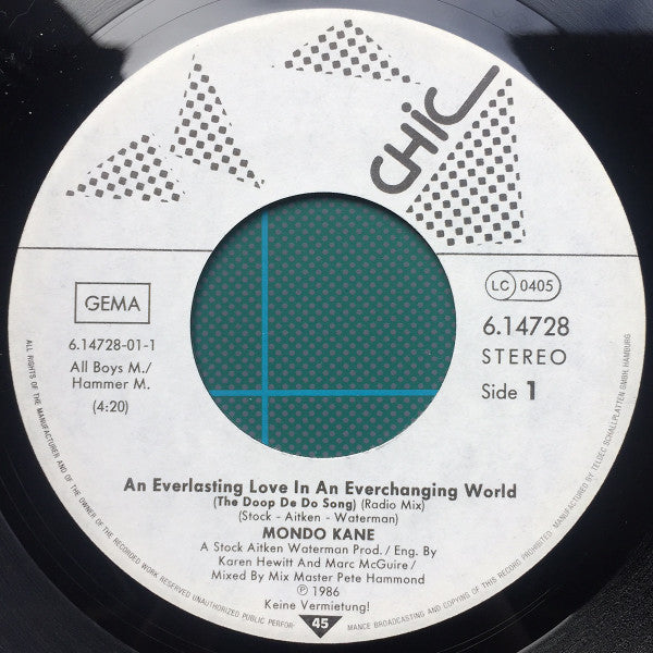 Mondo Kané : An Everlasting Love In An Ever-Changing World (The Doop De Do Song) (7", Single)
