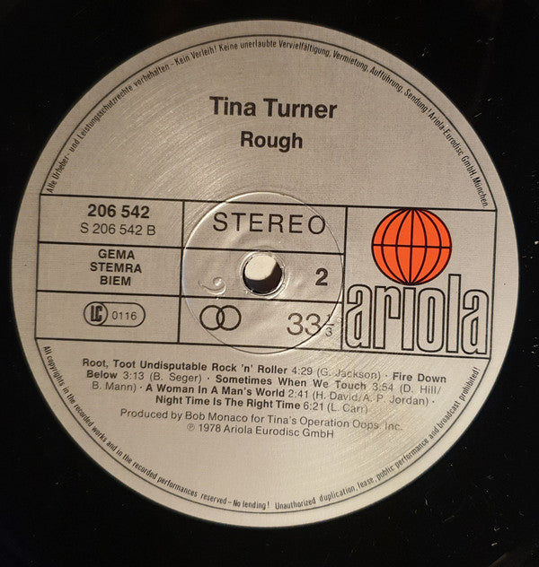 Tina Turner : Rough (LP, Album, RE)