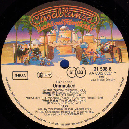 Kiss : Unmasked (LP, Album, Club)
