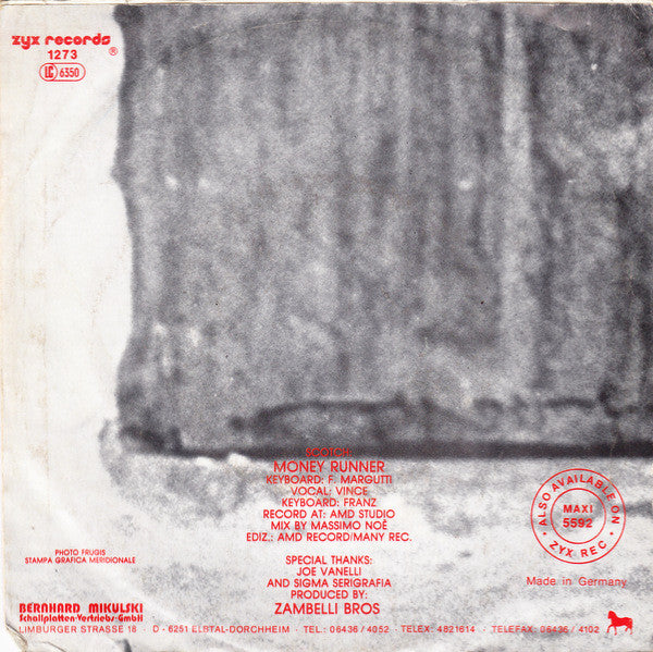 Scotch : Money Runner (7", Single)