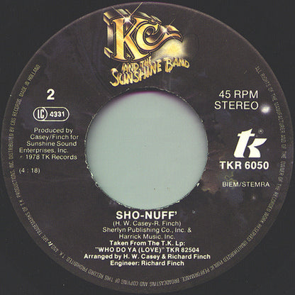 KC And The Sunshine Band* : Do You Feel All Right (7", Single)