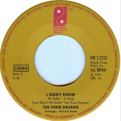 Three Degrees* : When Will I See You Again (7", Single)