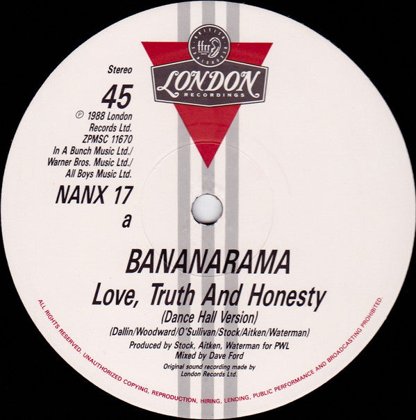 Bananarama : Love, Truth & Honesty (12", Single)