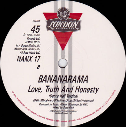 Bananarama : Love, Truth & Honesty (12", Single)