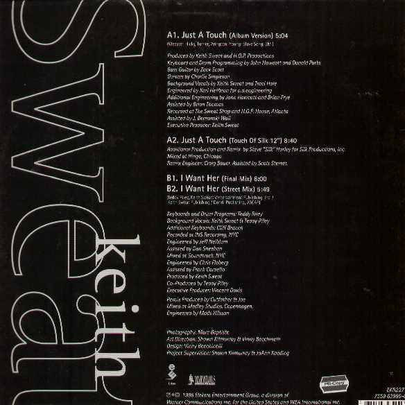 Keith Sweat : Just A Touch (12", Single)