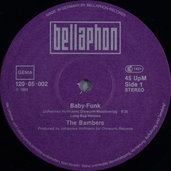 The Bambers : Baby-Funk (12", Single)