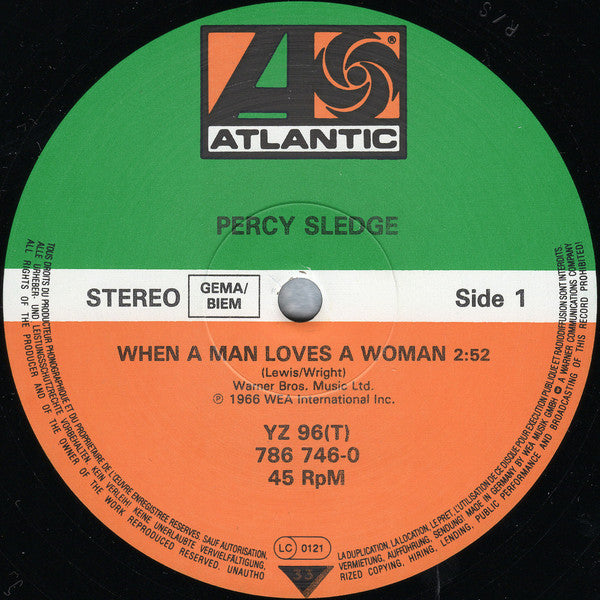 Percy Sledge : When A Man Loves A Woman (12")