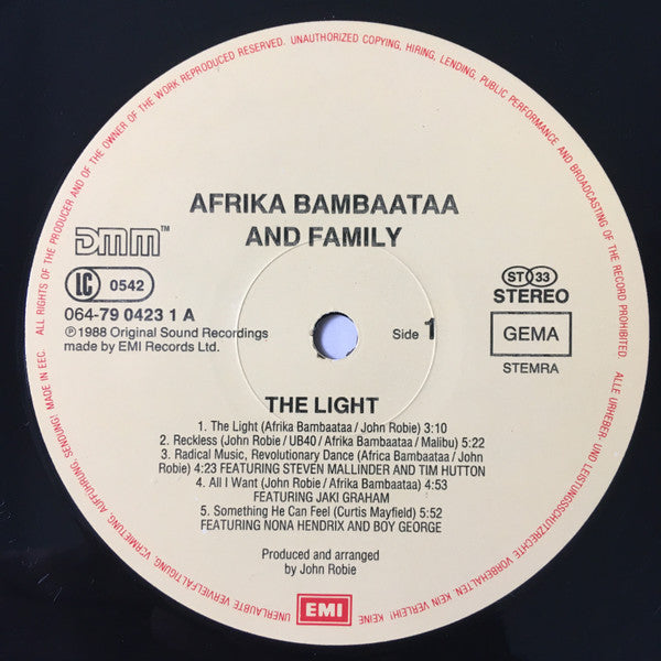 Afrika Bambaataa And Family* : The Light (LP, Album, Gat)