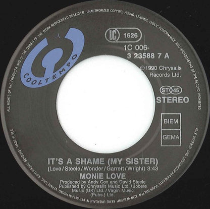 Monie Love Featuring True Image : It's A Shame (My Sister) (7", Single)