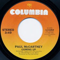 Paul McCartney : Coming Up (7", Styrene, Pit)