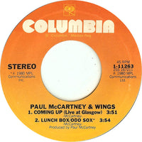 Paul McCartney : Coming Up (7", Styrene, Pit)