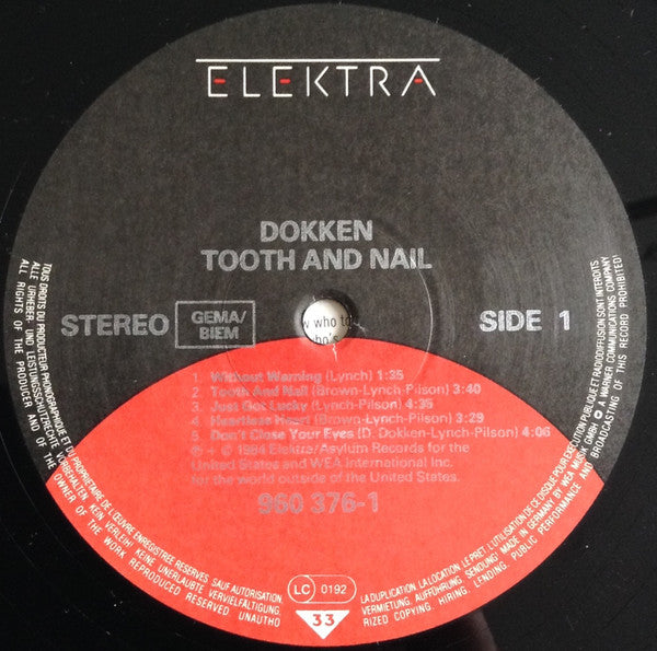 Dokken : Tooth And Nail (LP, Album)