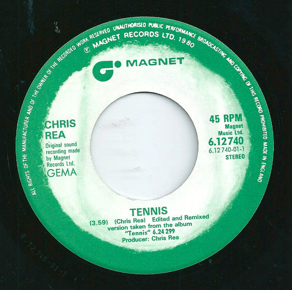 Chris Rea : Tennis (7", Single)