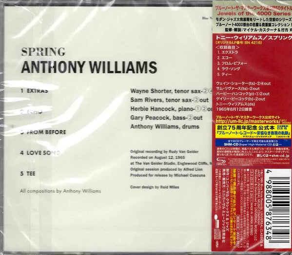 Anthony Williams : Spring (CD, Album, Ltd, RE, RM, SHM)