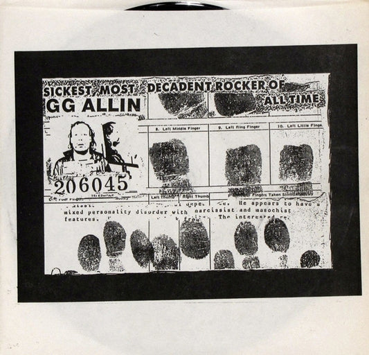 GG Allin : The Troubled Troubador  (7", EP, RE, Bla)