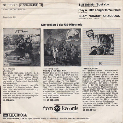 Billy "Crash" Craddock* : Still Thinkin' 'Bout You (7", Single)