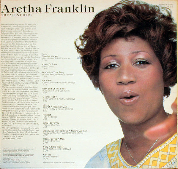 Aretha Franklin : Greatest Hits (LP, Comp)
