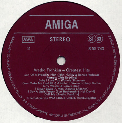 Aretha Franklin : Greatest Hits (LP, Comp)