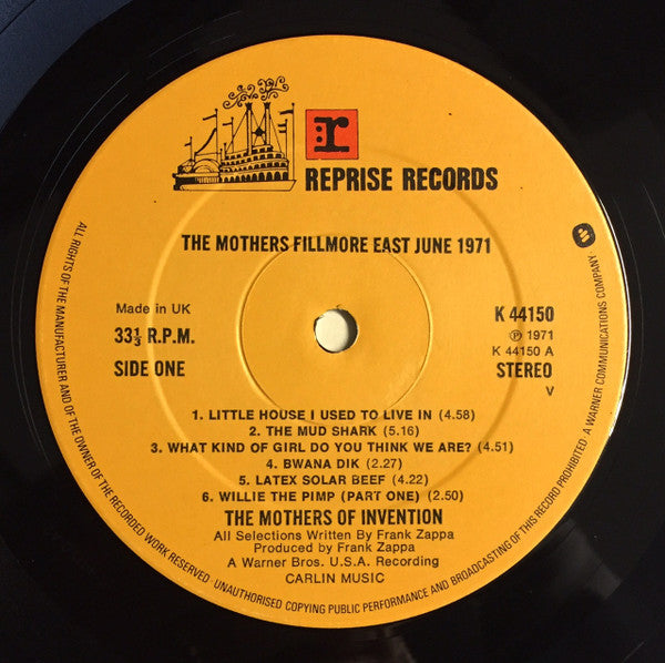 The Mothers : Fillmore East June 1971 (LP, Album, RE)