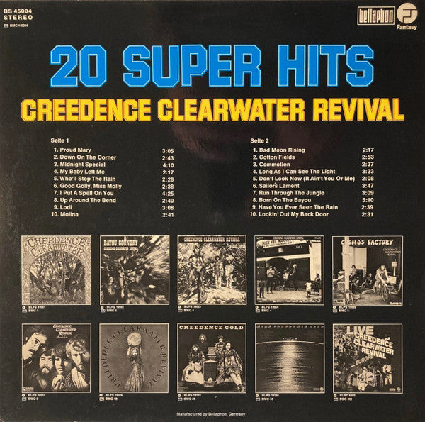 Creedence Clearwater Revival : 20 Super Hits (LP, Comp)