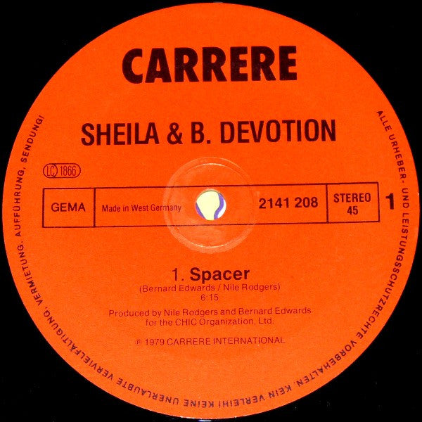 Sheila B. Devotion* : Spacer (12", Maxi)
