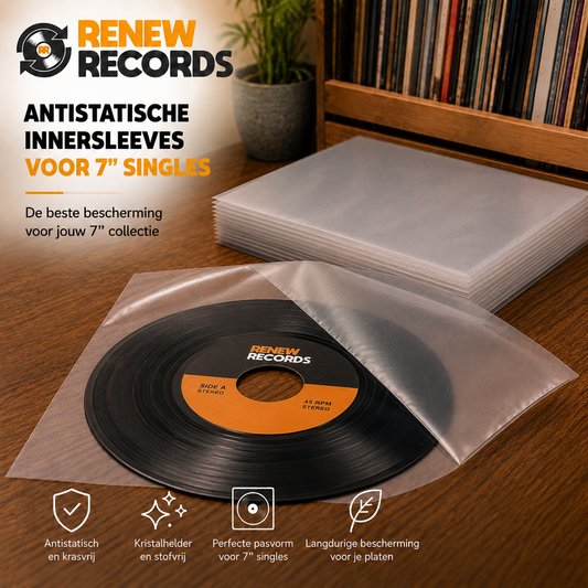 Antistatische single 7'' innersleeves 100 stuks