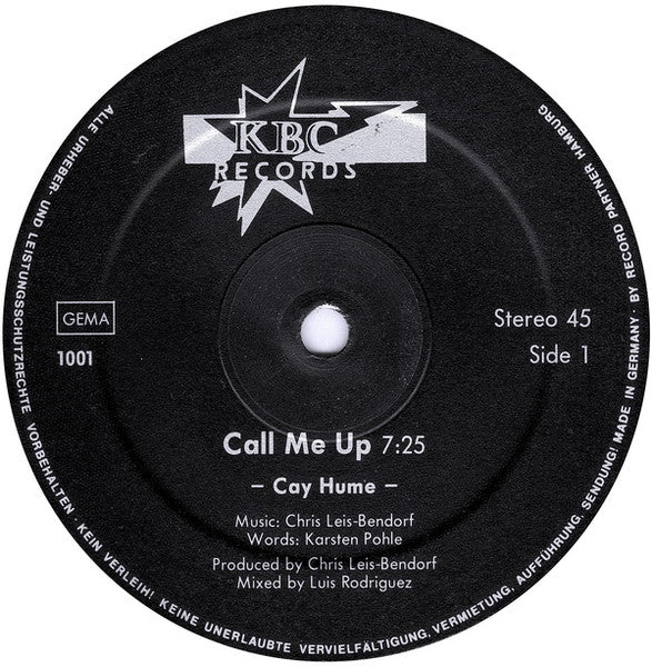 Cay Hume : Call Me Up (12")