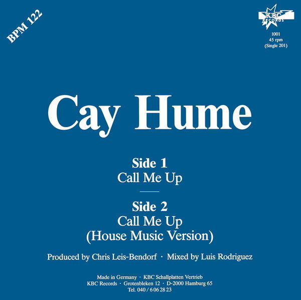 Cay Hume : Call Me Up (12")