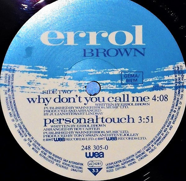 Errol Brown : Personal Touch (12")