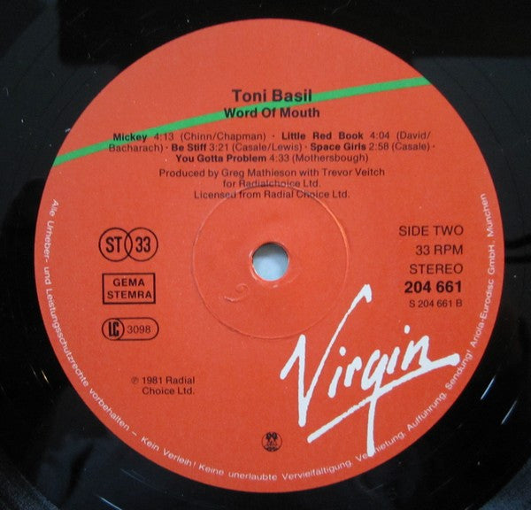 Toni Basil : Word Of Mouth (LP, Album)