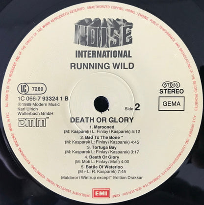 Running Wild : Death Or Glory (LP, Album, Noi)