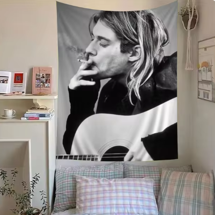 Kurt Cobain (Nirvana) Wandtapijt / vlag / doek