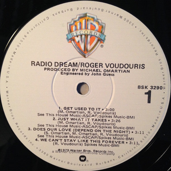 Roger Voudouris : Radio Dream (LP, Album, Win)