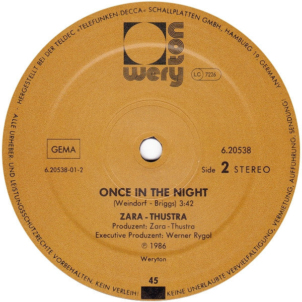 Zara-Thustra : Magic Nights (12", Maxi, Lig)