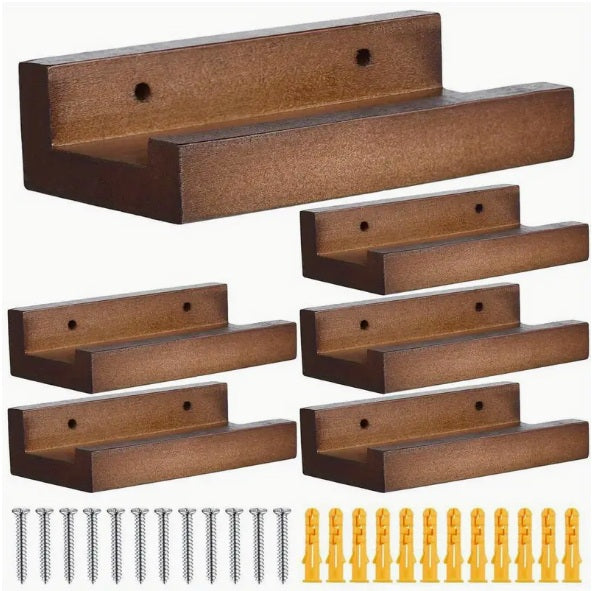 Houten LP Houder voor aan de muur. Ophangsysteem.