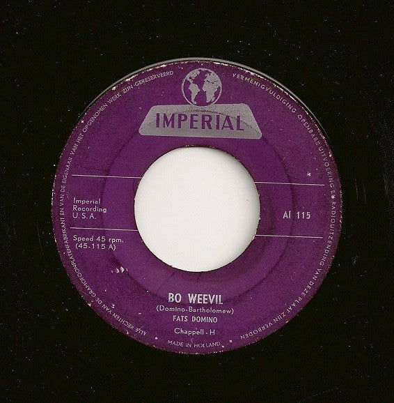 Fats Domino : Bo Weevil / Please Don't Leave Me (7", Single)