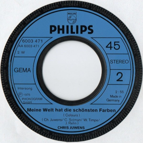 Chris Juwens : Komm Zu Mir, Mein Sweet Silver Angel (7", Single)