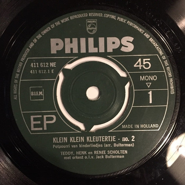 Teddy, Henk En René Scholten : Klein Klein Kleutertje 2 (7", EP, Mono)