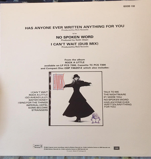 Stevie Nicks : Has Anyone Ever Written Anything For You (12", Single)