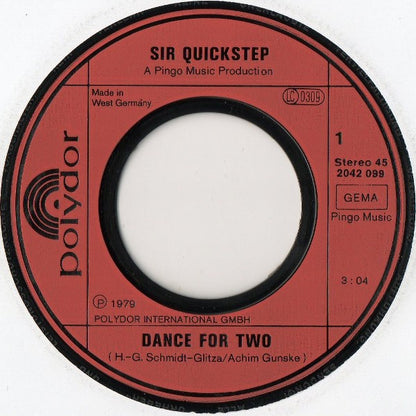 Sir Quickstep : Dance For Two (7", Single)