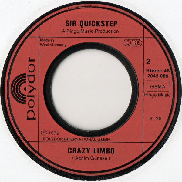 Sir Quickstep : Dance For Two (7", Single)
