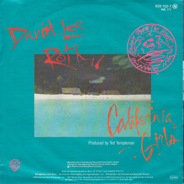 David Lee Roth : California Girls (7", Single)