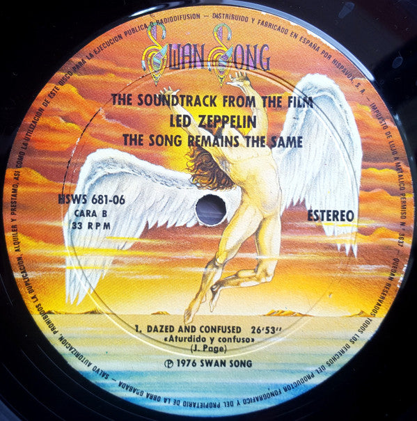 Led Zeppelin : The Soundtrack From The Film "The Song Remains The Same" (2xLP, Album, Gat)