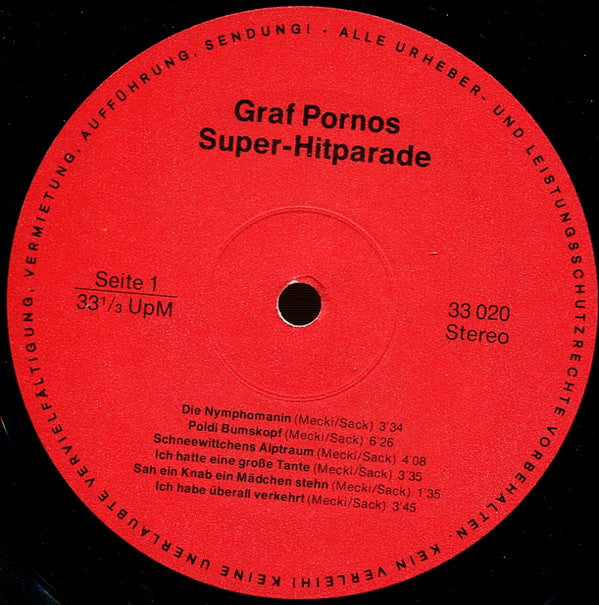 Leo, Poldi Und Coco : Graf Porno's Super-Hit-Parade (LP)