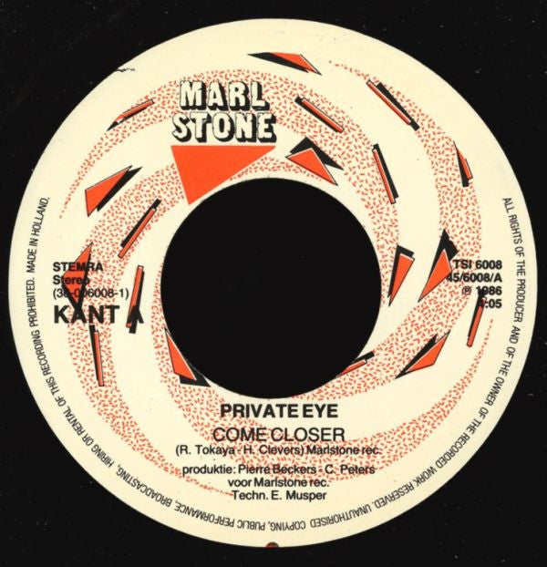 Private Eye (16) : Come Closer (7", Single)