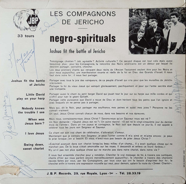 Les Compagnons De Jericho : Negro Spirituals (7", MiniAlbum)