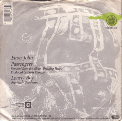 Elton John : Passengers (7", Single)